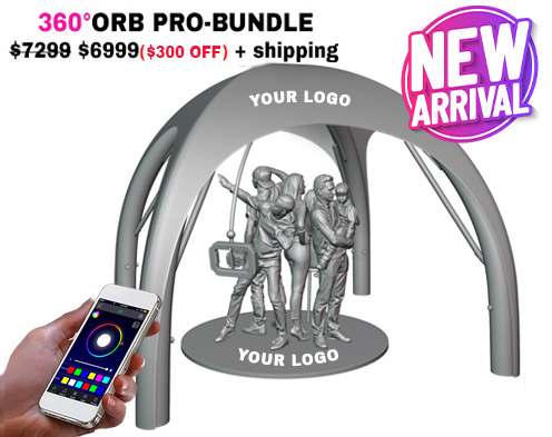 360 Photobooth | 27-32-39 inch Motorized LED Inflatable Bundle Package